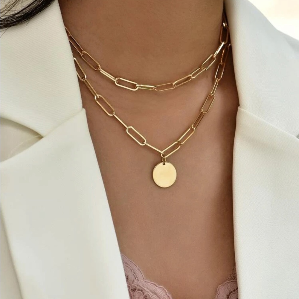 ¥18k Gold Trendy Coin Neckalce
